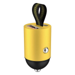 Mini automobilinis įkroviklis 30W USB-C QC3.0, greitojo įkrovimo adapteris, Geltonas
