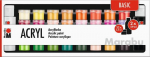 Akriliniai dažai Basic 32x3,5ml, 2x59ml - Marabu