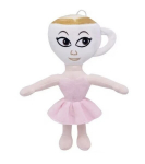 mink&scaron;tas pliu&scaron;inis žaislas, ballerina cappuccina, 20cm