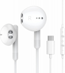 USB-C ausinės su mikrofonu, laidinės, suderinamos su telefonais ir plan&scaron;etėmis