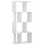 Atvira stovinti lentyna, balta, modernus loft stilius, 140 cm