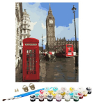 Tapyba pagal skaičius &ndash; paveikslas, dažai, teptukai, rinkinys &bdquo;London street&ldquo;, 40&times;50 cm