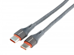 Kabelis įkrovimo ir sinchronizavimo USB-C/USB-C, 65W, 100 cm., pintas
