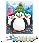Tapyba pagal skaičius &ndash; paveikslas, dažai, teptukai, rinkinys -Penguin, 40&times;50 cm