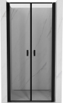 Mexen Mist du&scaron;o durys atveriamos 90 cm, juodas rėmas, juodos - 8A7-090-000-70-70, 90x200 cm