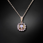Kaklo papuo&scaron;alas moterims DiamondSky Glory (Rose Gold) su Swarovski kristalais