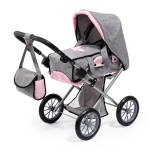 Lėlių vežimėlis Bayer Dolls Pram City Star, pilkas