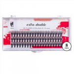 Priklijuojamos blakstienos kuok&scaron;teliais Ibra Extra Double C 0,10-8mm