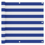 Balkono pertvara vidaXL 90x600 cm, balta ir mėlyna