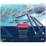 Spalvoti pie&scaron;tukai - Derwent - Inktense - 24 vnt. dėžutė - Profesionali kokybė - Ry&scaron;kios spalvos