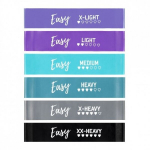 Pasiprie&scaron;inimo juostų rinkinys Mini band easy fitness, 6 vnt.