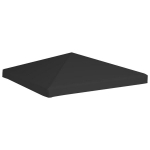 Vir&scaron;utinis pavėsinės uždangalas, juodos spalvos, 3x3m, 270 g/m&sup2;