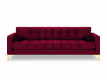 Keturvietė sofa Cosmopolitan Design Bali, raudona/auksinės spalvos