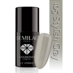 Gelinis nagų lakas Semilac 7 ml, 105 Stylish Gray