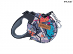Amiplay automatinis pavadėlis su dėklu Infini Adventure Abstraction, XL