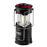 Led stovyklavimo lempa 3in1, juoda