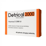 Maisto papildas Detrical 2000IU, 60 tablečių