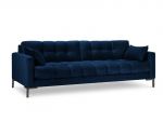 Sofa Micadoni Home Mamaia 4S, tamsiai mėlyna/juoda