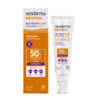 Apsauginis kremas nuo saulės Sesderma Repaskin Silk Touch Color SPF50, 50 ml