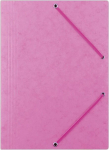 Donau A4 3-skirčių segtuvas su gumyte, 390gsm, rožinis
