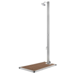 vidaXL Sodo du&scaron;as su rudu pagrindu, 220cm, nerūdijantis plienas