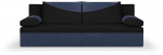 Trivietė sofa Bellezza Polo, juoda/mėlyna
