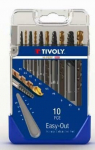 Nulūžusių varžtų i&scaron;traukimo rinkinys Tivoly, 10vnt.