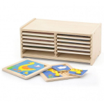 Medinės dėlionės 12 lentų po 4 galvosūkius Viga Toys stove