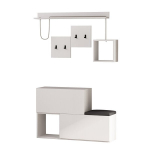 Prie&scaron;kambario baldų komplektas Kalune Design Holdon, baltas