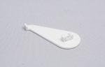 Plastikinis tvirtinimo laikiklis į lubas dviejų bėgelių aliuminio profiliui UNIVERSAL-PROFILIS baltas 4 vnt.