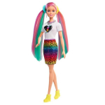 Lėlė Barbie vaivoryk&scaron;tės spalvų plaukais