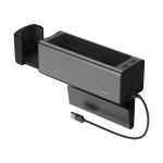 Baseus Deluxe daiktadėžė su puodelio laikikliu ir usb įkrovikliu