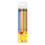 6pcs black wood NEON coloring pencil/PVC box, JS711940