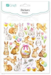 Brokatiniai lipdukai Zuikiai, 29 vnt.