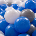 Plastikiniai kamuoliai KiddyMoon, pilka, 200 vnt.