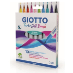 Flomasteriai 10sp GIOTTO TURBO SOFT BRUSH F426800 FILA