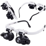 Didinamieji akiniai 8x 23x LED