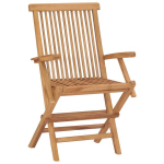 vidaXL Sulankstomos sodo kėdės, 8vnt., tikmedžio medienos masyvas