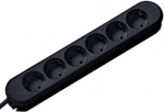 Bachmann Smart prailginimo laidas su 6 lizdais, 5m, juodas