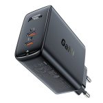 Dvigubas USB-C PD 50W juodas GaN įkroviklis