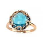 Auksinis žiedas su deimantais moterims Diamond Sky &bdquo;Henry II&ldquo;, 17. 3.35 g