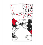 Vaiki&scaron;kas patalynės komplektas Mickey and Minnie Love, 140 x 200 + pagalvės užvalkalas 70 x 90 cm