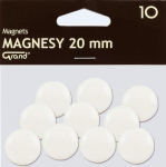 Balti magnetukai Grand 20mm, 10 vnt.