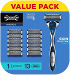 Rinkinys Wilkinson Hydro 5: skustuvas + skutimosi galvutės, 13 vnt.
