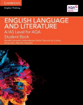 English Language and Literature A/AS Level for AQA Student Book