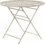 Lauko stalas Beliani Bivio, baltas