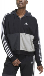 Džemperis moterims Adidas W Cb B Fz Hodie Grey Black HC8833