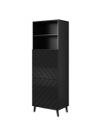 Vitrina Cama Meble Abeto, 60x40x176,5 cm, juoda