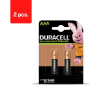 Įkraunamos baterijos DURACELL AAA (850 mAh), LR03, 2vnt, pakuotė 2 vnt.