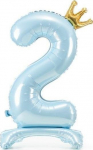 Folinis balionas Skaičius 2, 84cm, mėlynas